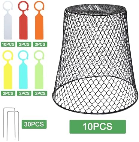 9.13"×9.13" chicken wire cloche plant covers garden netting, close-up detail