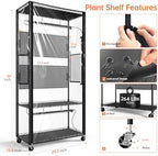 bstrip indoor greenhouse with grow light and pegboard, view 9