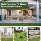 10‑panel no‑dig metal garden fence 32"h x 23.6'l, package contents