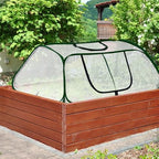 garden rows accelerator plants cover-garden greenhouse with roll-up on a desk or shelf