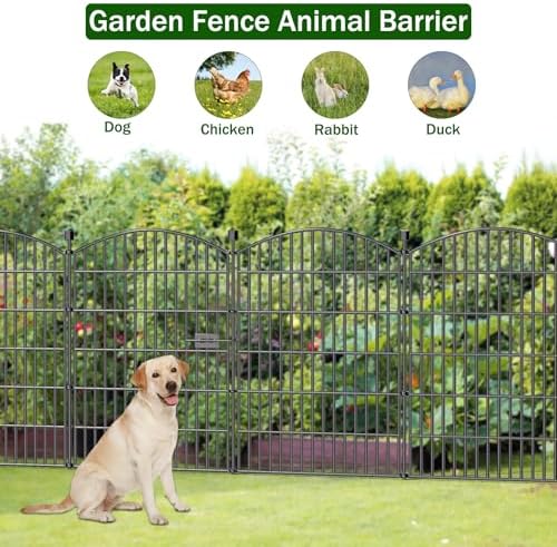 10 panel no dig decorative garden fence with, side view