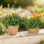 artificial fake greenery plants boxwood shrubs grass for, view 9
