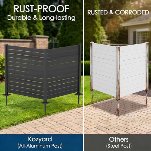 kozyard 50" w x 48" h outdoor privacy, close-up detail