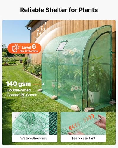 vevor walk-in greenhouse, 78" x 39.4" x 78.7" showing dimensions