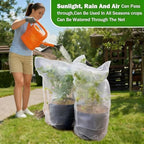 drawstring blueberry netting for bushes - 6 pack, front angle view