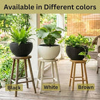 lalagreen hanging planters (11in, 3 pack) self-watering hanging, front angle view