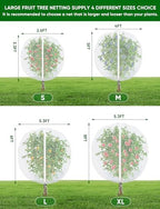 fruit tree netting for cicadas - with zipper, front angle view