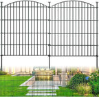 10‑panel no‑dig metal garden fence 32"h x 23.6'l, main product view