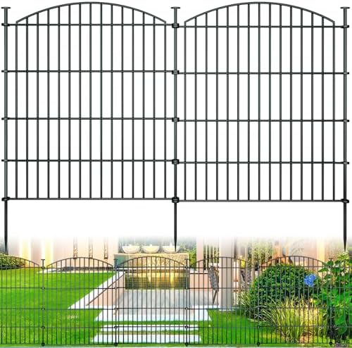 10‑panel no‑dig metal garden fence 32"h x 23.6'l, main product view