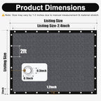 artpuch 90% sun shade cloth, 5 x 6, side view