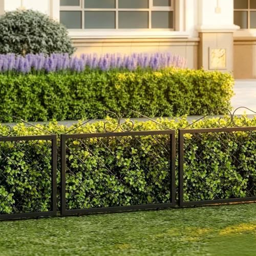 zhongma decorative metal garden fence, pack of 4pcs, package contents