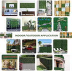bybeton 24pk 10"x10" fake boxwood greenery backdrop privacy on a desk or shelf