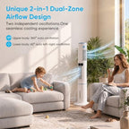 tabu evaporative air cooler, portable swamp cooler, 47"h, side view
