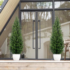vitalismo 5ft artificial cedar trees set of 2 showing dimensions