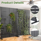 outdoor privacy screen 72" hdpe fence 6 panels, side view