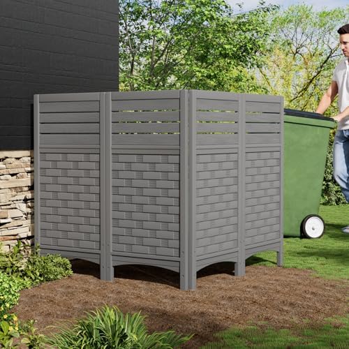 zzm gray privacy fence panels outdoor decorative air shown in use