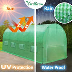yardgrow greenhouse replacement cover larger walk in outdoor showing dimensions
