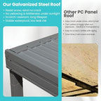 domi 10'x 16' lean to gazebo,outdoor gazebo pergola, close-up detail