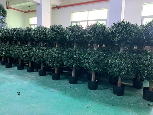 3ft-35'' artificial boxwood double ball topiary trees,2pack faux, view 9