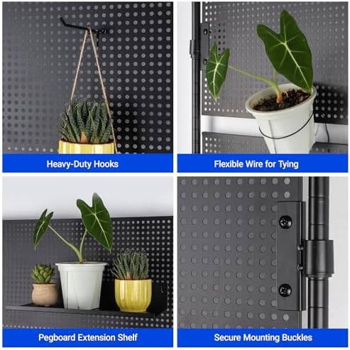 barrina lh600 pegboard indoor greenhouse with grow light on a desk or shelf