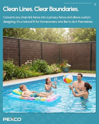 pexco privacy slats for chain link fence, 250, close-up detail