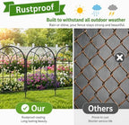 decorative garden fence, 27.2 ft rustproof no dig, side view