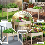 48x24x30 elevated wooden raised garden bed with legs, package contents