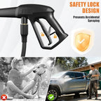electric pressure washer 4500psi 2.8 gpm with anti-tipping, close-up detail