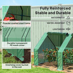 outsunny 12' x 3' x 3' mini greenhouse, side view