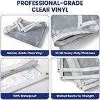 tarps now marine grade clear vinyl tarp, (6' shown in use