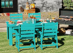 greenvines hdpe outdoor dining table w/umbrella hole for, side view