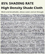 85% aluminet shade cloth with grommets, reflective shade, side view