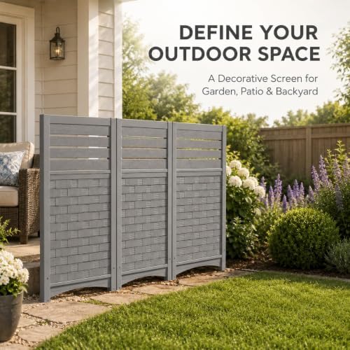 addok outdoor privacy screen, 45" h x 22", front angle view