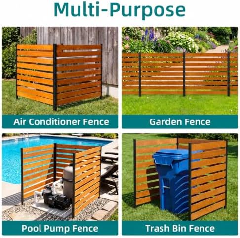 48x48in outdoor privacy fence screen for ac unit, package contents