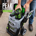 ego power+ electric pressure washer kit, 3200 psi, close-up detail