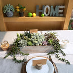 winlyn 15" artificial succulents plants arrangement fake succulent, front angle view