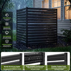 2 panel no dig privacy fence screen, 42", side view