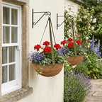 15 inch handmade coco fiber hanging basket 2, front angle view