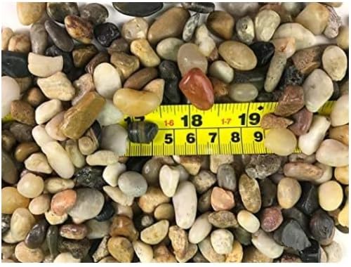 RG() 2 LB Polished Mixed Color Stones Small Decorative River Rock Stones