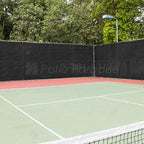 patio paradise 4' x 30' gray privacy fence, front angle view