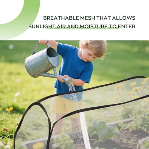 45''x22''x18'' pop up raised garden bed cover -instant showing dimensions
