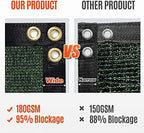 180gsm 4ft x 50ft fence privacy screen heavy, side view