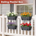 hanging flower pots, 16.9 inches railing planter box, package contents