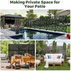 kingsyard 72x47 inch metal privacy screen outdoor freestanding on a desk or shelf