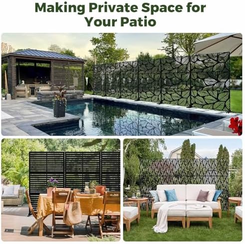 kingsyard 72x47 inch metal privacy screen outdoor freestanding on a desk or shelf