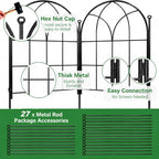 decorative garden fence, 27.2 ft rustproof no dig, close-up detail