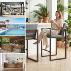 outdoor bar stools set of 2, 27" metal, package contents