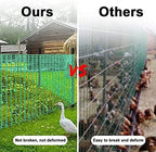 3.3x66ft [heavy duty] plastic fence animal barrier,snow fence.(green), front angle view