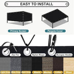 shade&beyond 90% sun shade cloth with grommets, 6' on a desk or shelf