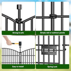 10 panel no dig decorative garden fence with, side view